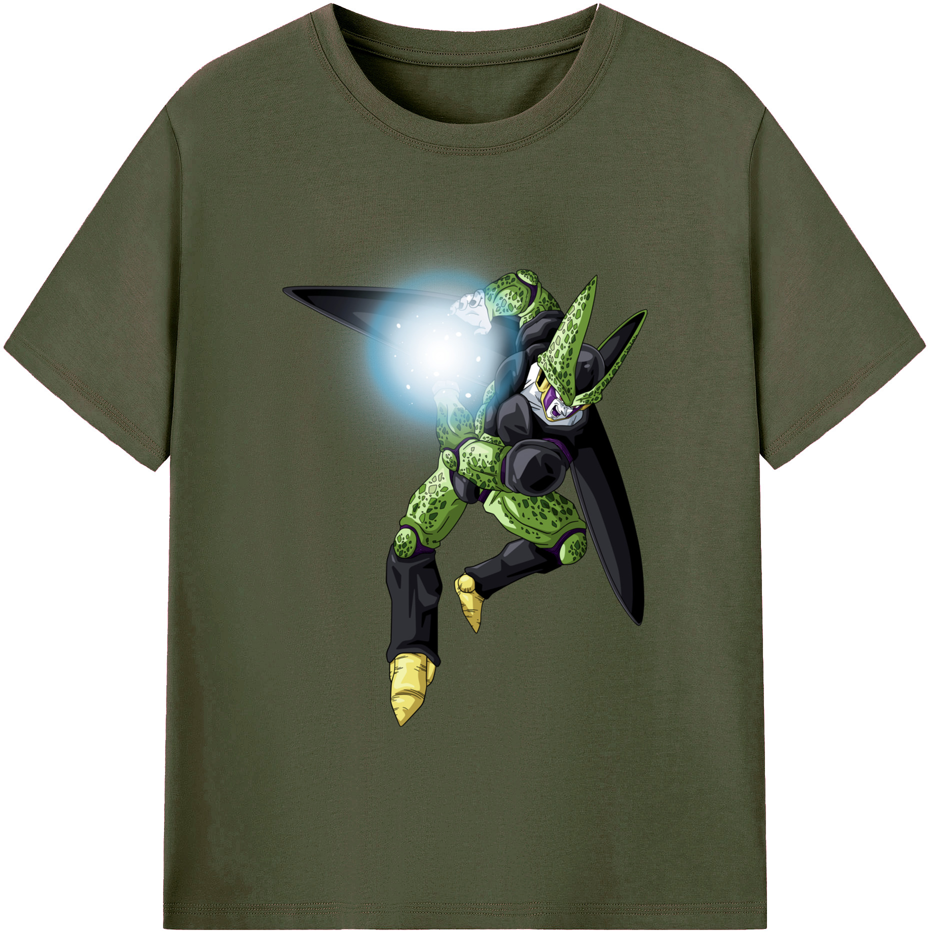 （画像用） ドラゴンボール セル DRAGON BALL Cell 綿100％ メンズ半袖Tシャツ｜肌触りやわらか＆通気性